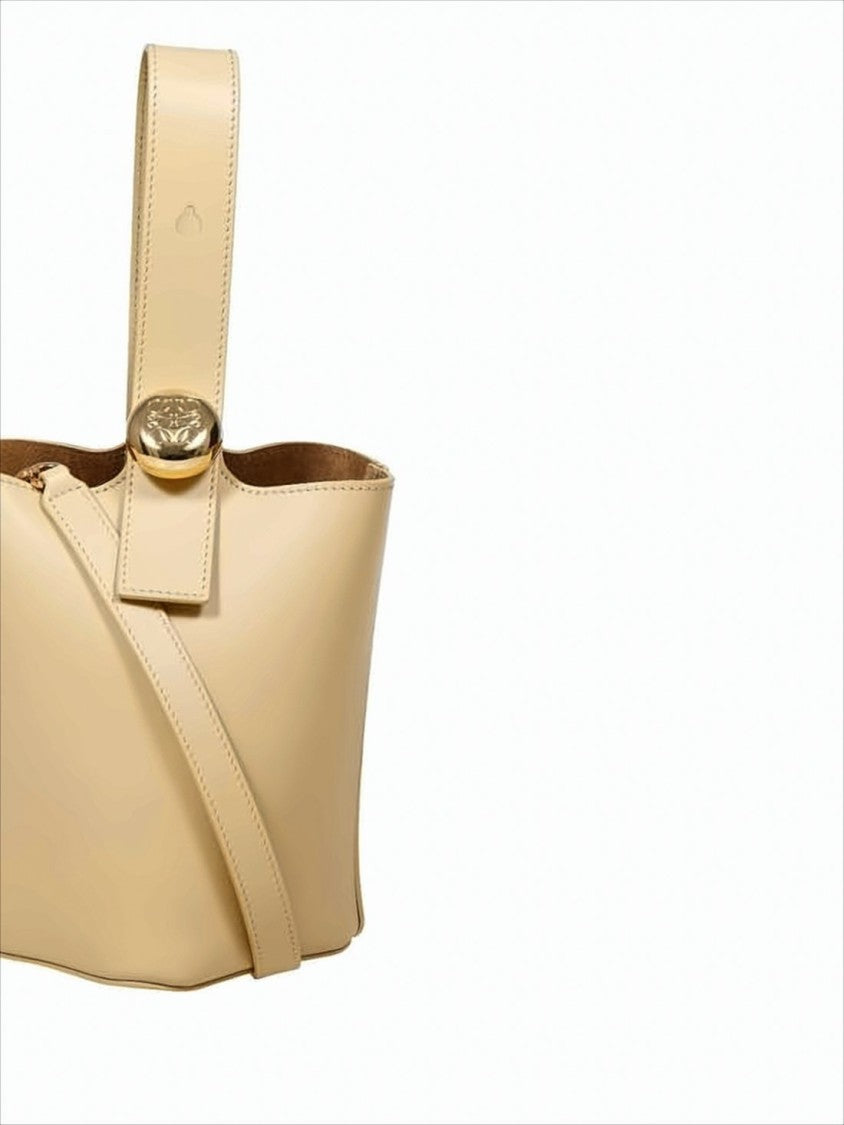 Loewe Structured Calf Leather Tote Bag With Gold-Tone Clasp