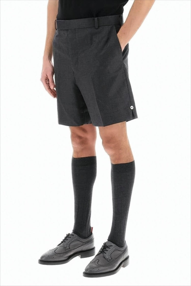 Thom Browne Tailored Wool Shorts With Minimalist Design