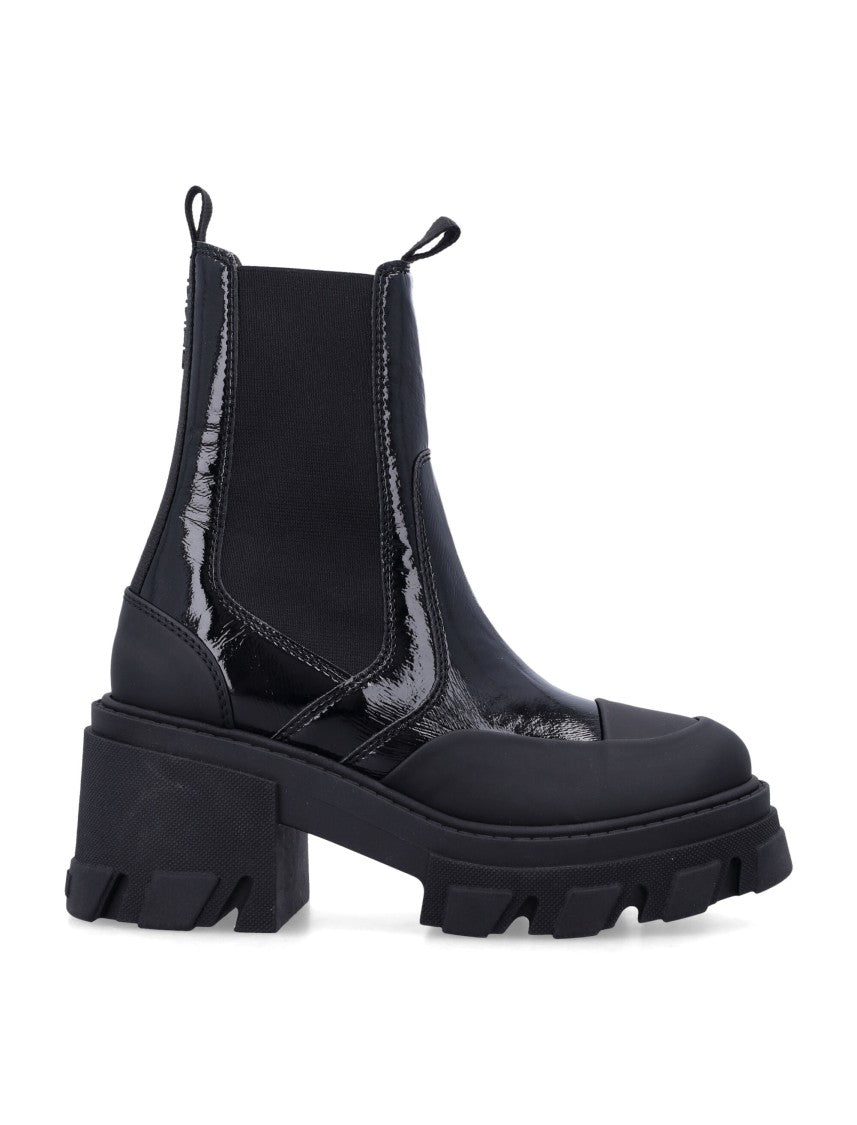Ganni Cleated Heeled Mid Chelsea Boot