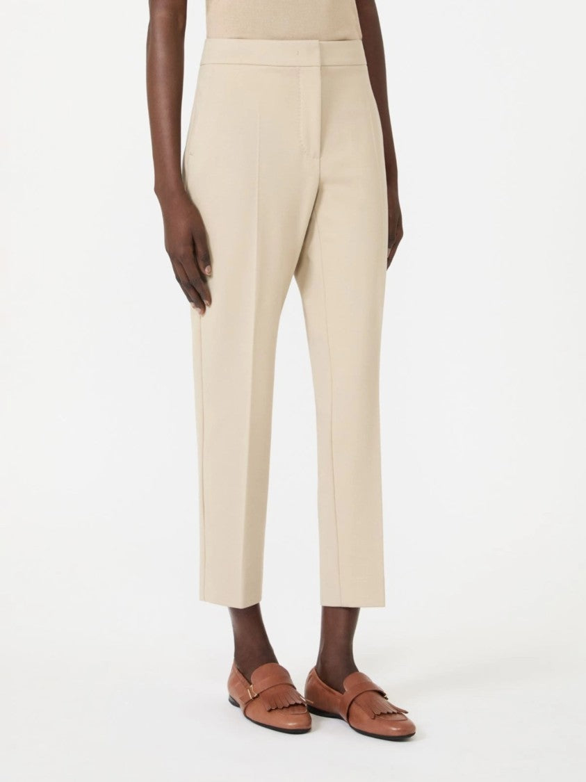 Max Mara Pegno Cropped Tailored Straight-Leg Pants