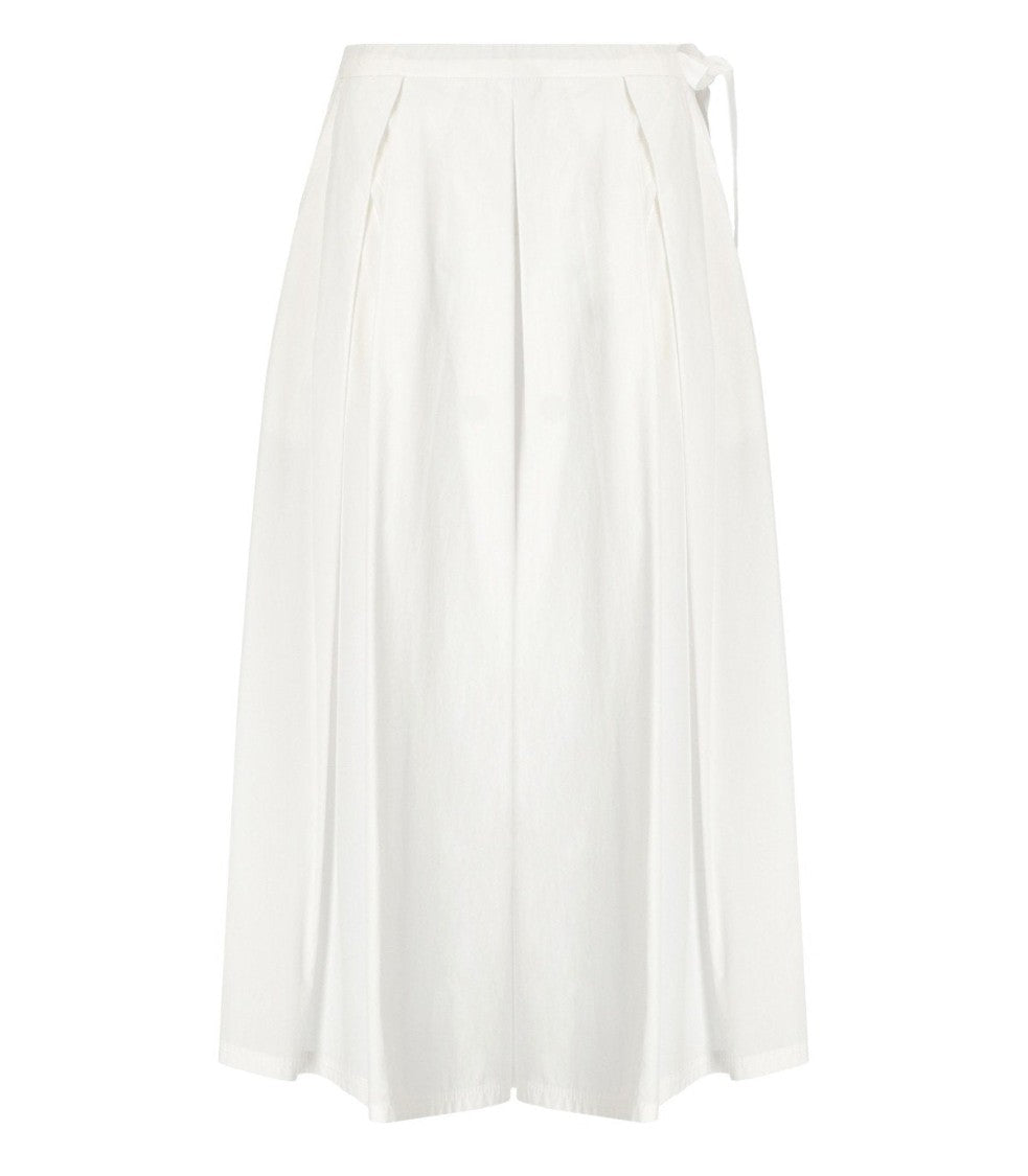 Max Mara Folk White Midi Skirt