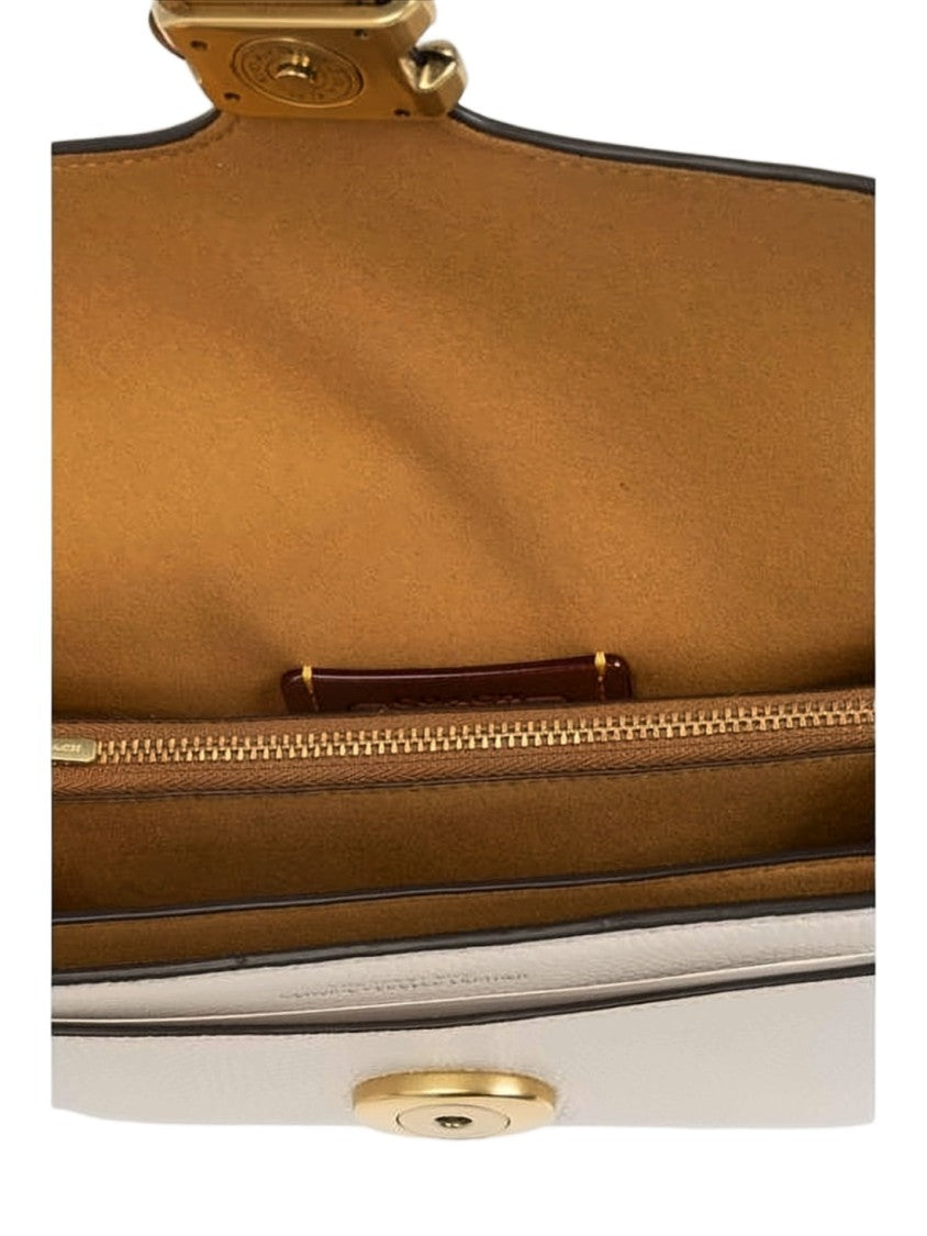 Coach Structured Crossbody Bag With Gold-Tone Clasp