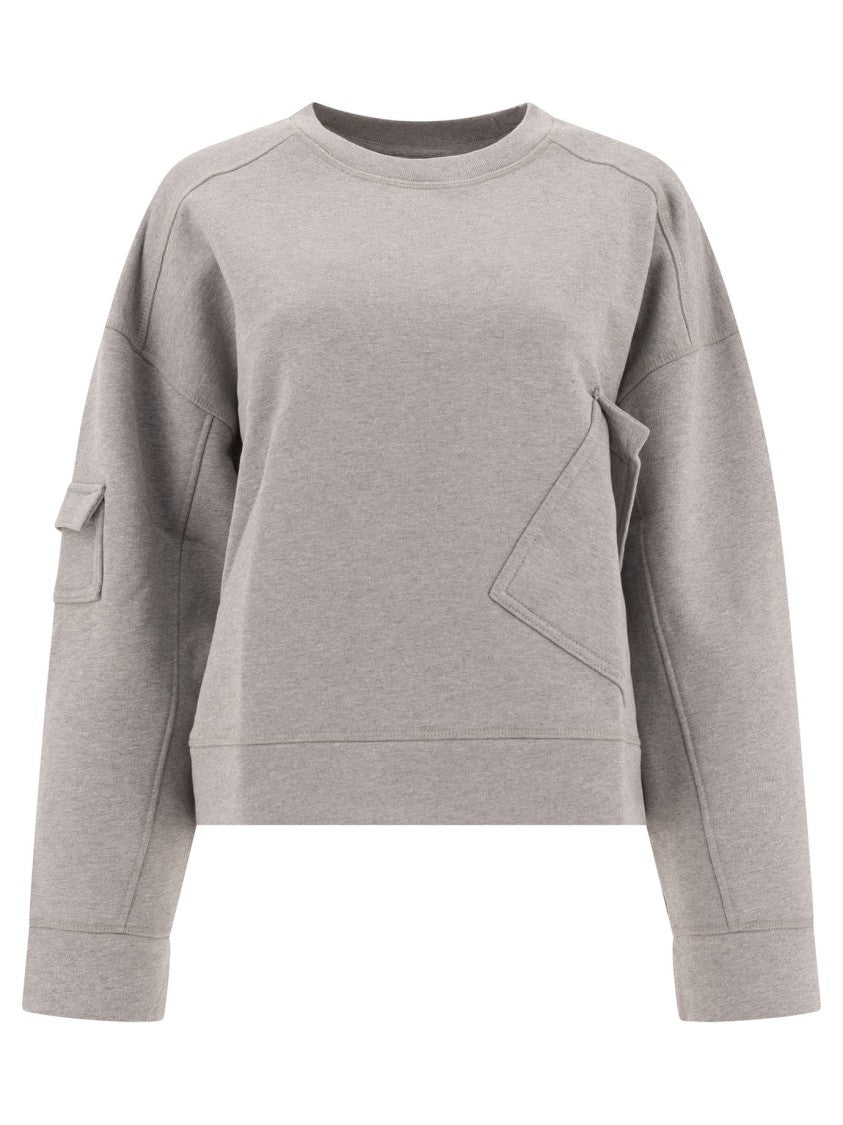 Ganni Sweatshirt With Unique Asymmetrical Pockets