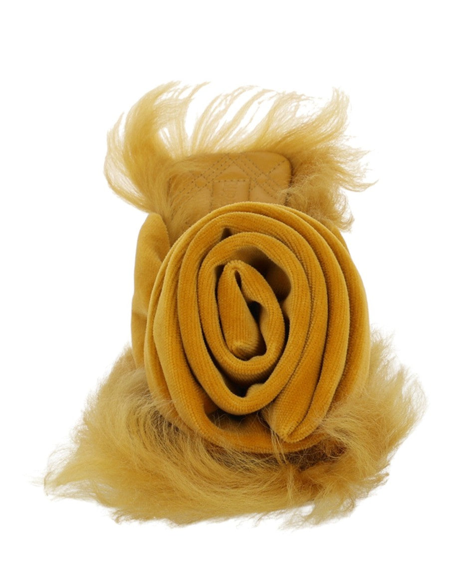 Burberry Step Rose Velvet Heeled Sandals