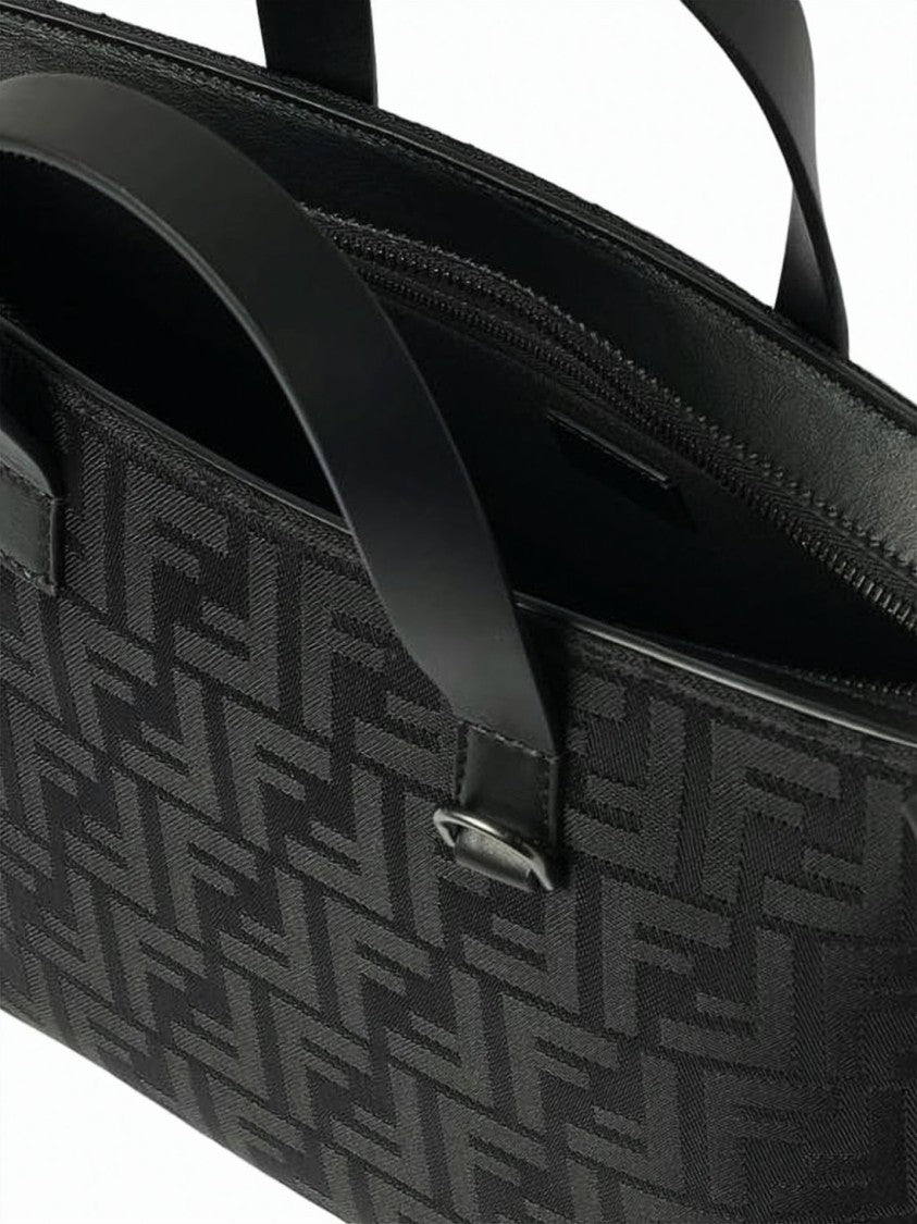 Fendi Structured Fabric Shoulder Bag