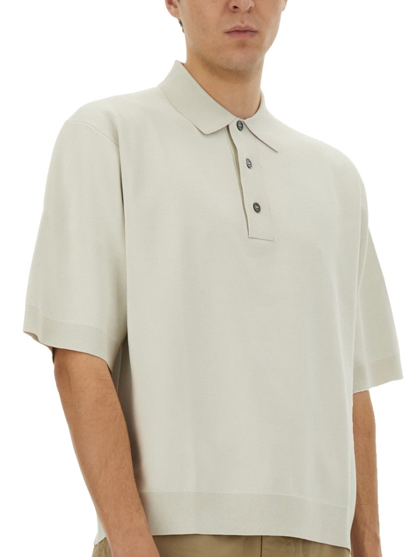 Studio Nicholson Short Sleeve Polo With Classic Collar