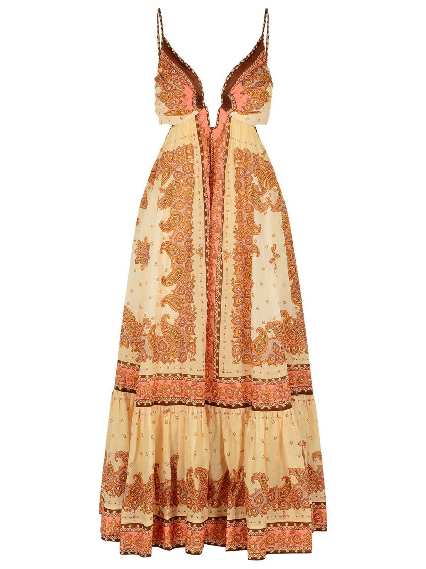 Zimmermann 'Maxine' Orange Cotton Dress