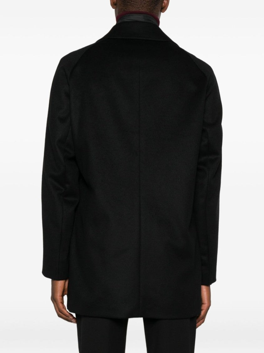 Boss Mid-Length Wool-Cashmere Blend Coat
