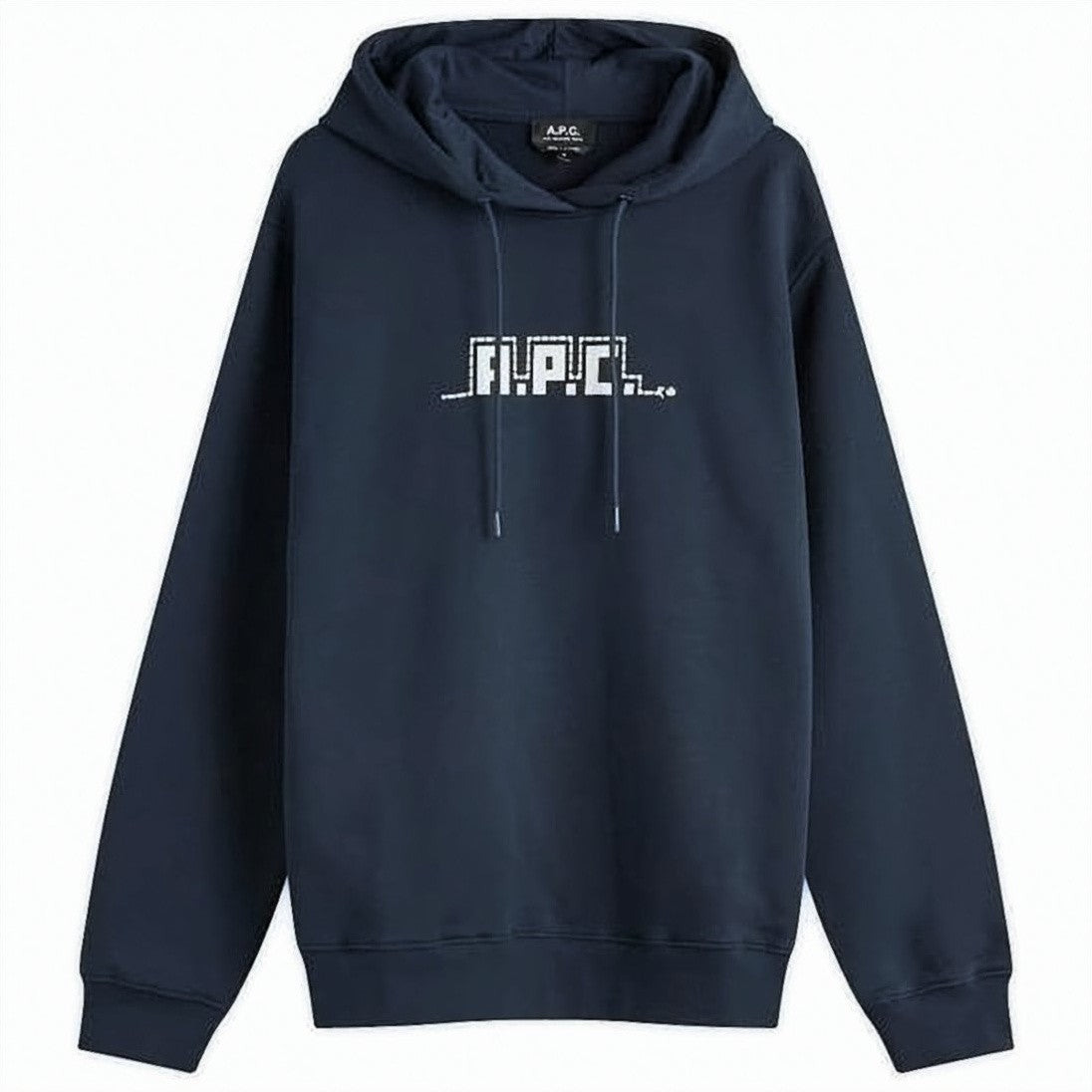 A.P.C. Pullover Hoodie With Pixelated Logo Detail
