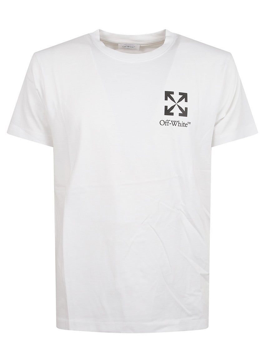 Off-White Crew Neck T-Shirt With Iconic Arrow Logo