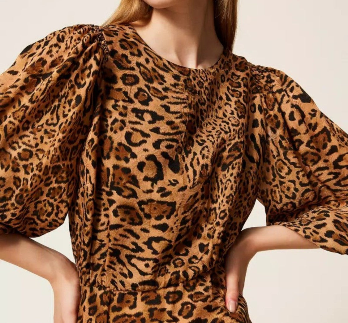 Twin-Set Jacquard Viscose Mini Dress