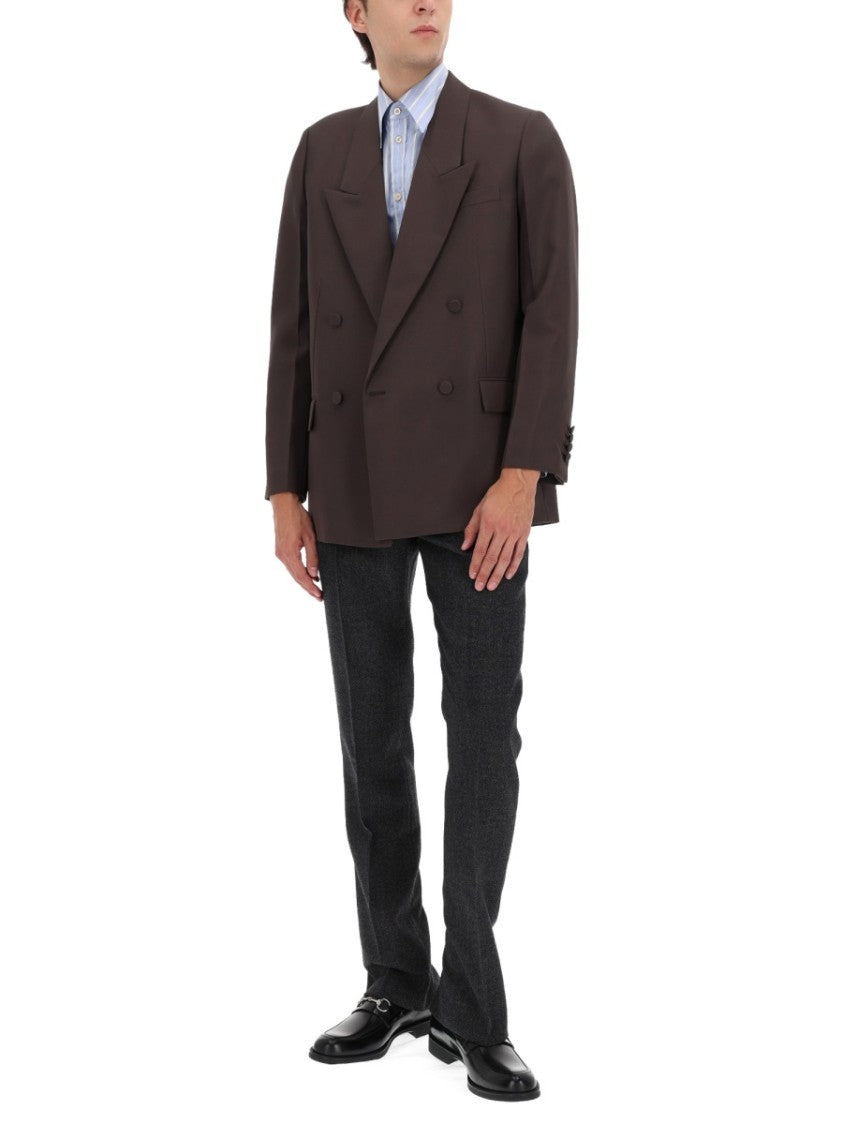 Gucci Structured Double-Breasted Jacket With Wide Peaked Lapels