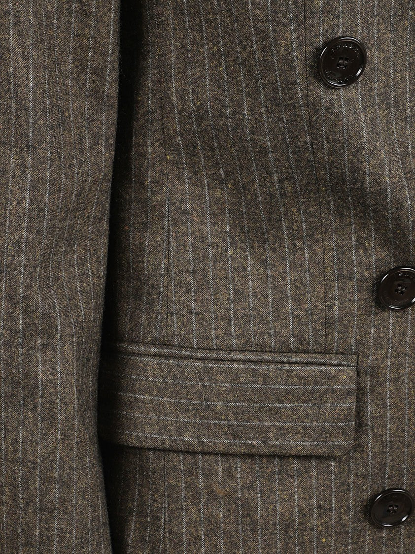 Isabel Marant Striped Wool Blend Suit Jacket