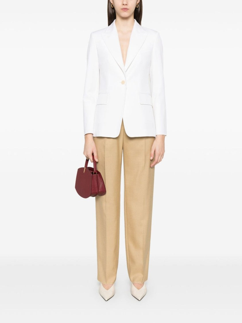 Max Mara Single-Breasted Blazer With Tailored English Rear Vents