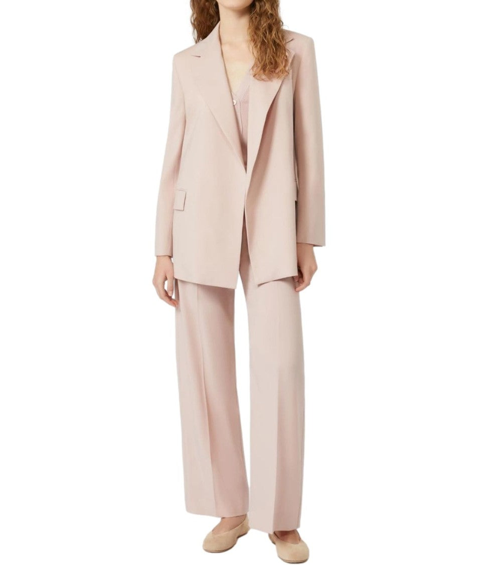 Max Mara Tailored Virgin Wool Blazer With Notched Lapel