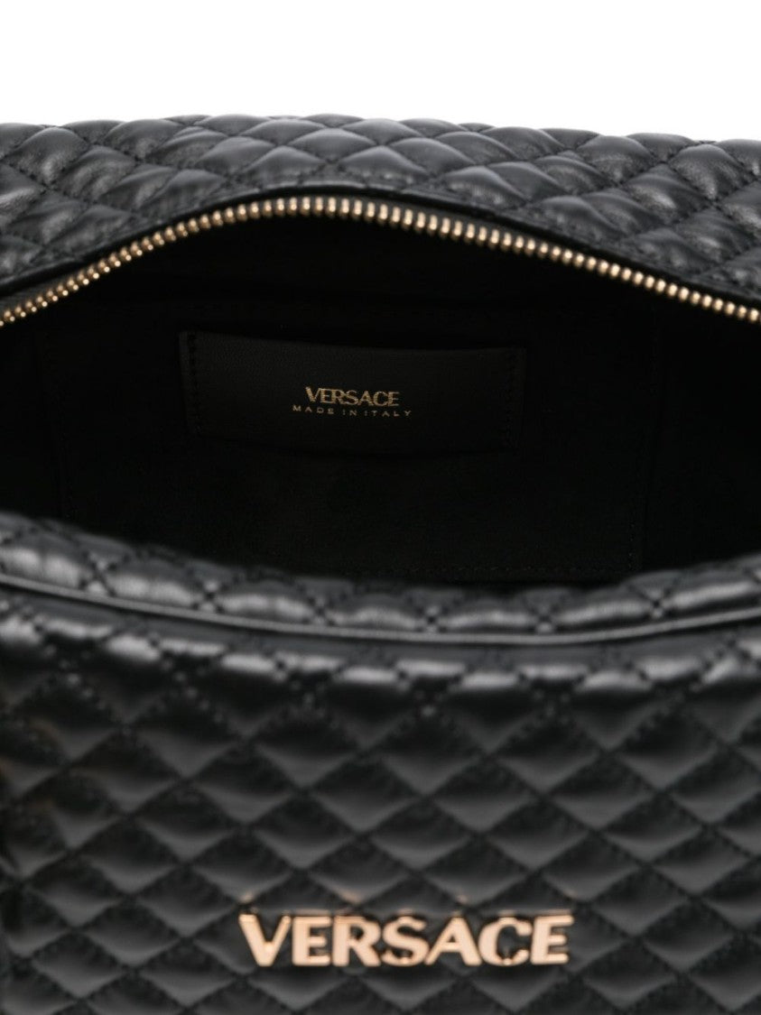 Versace Quilted Lamb Leather Shoulder Bag
