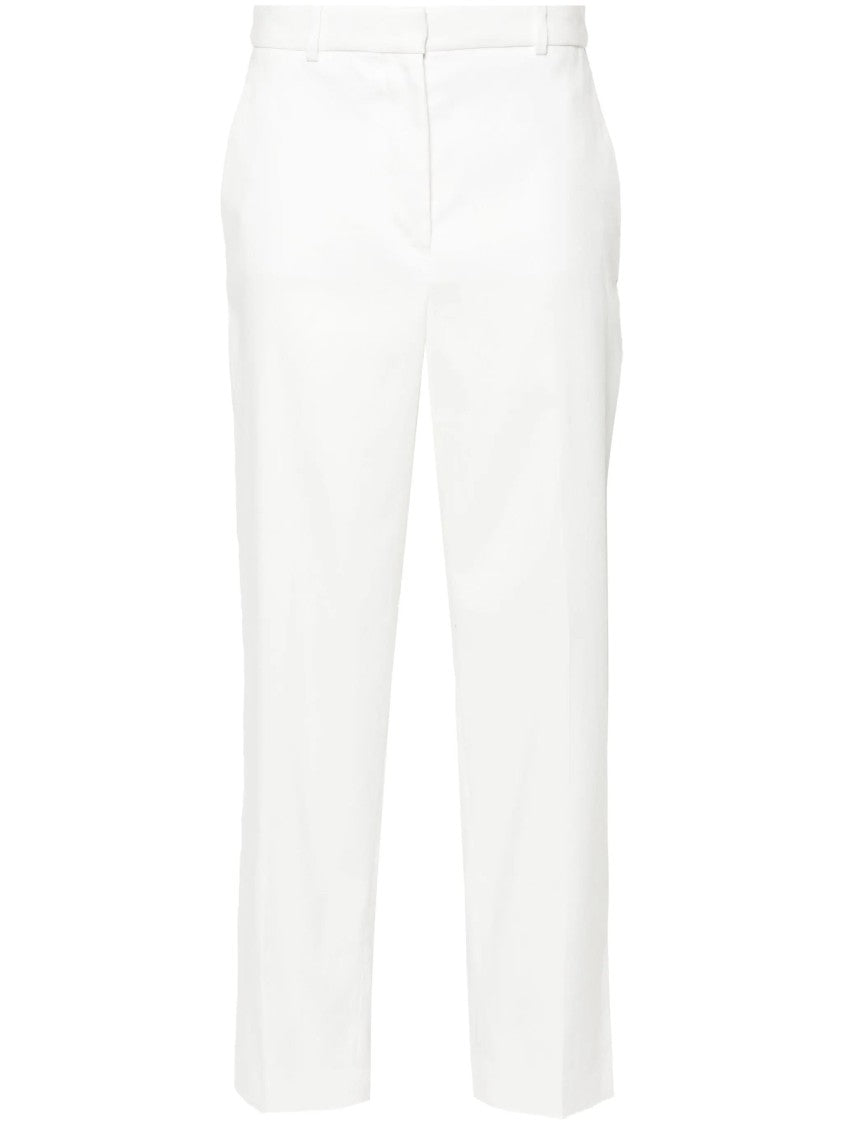 Joseph Crisp White Linen-Cotton Trousers With Tailored Silhouette