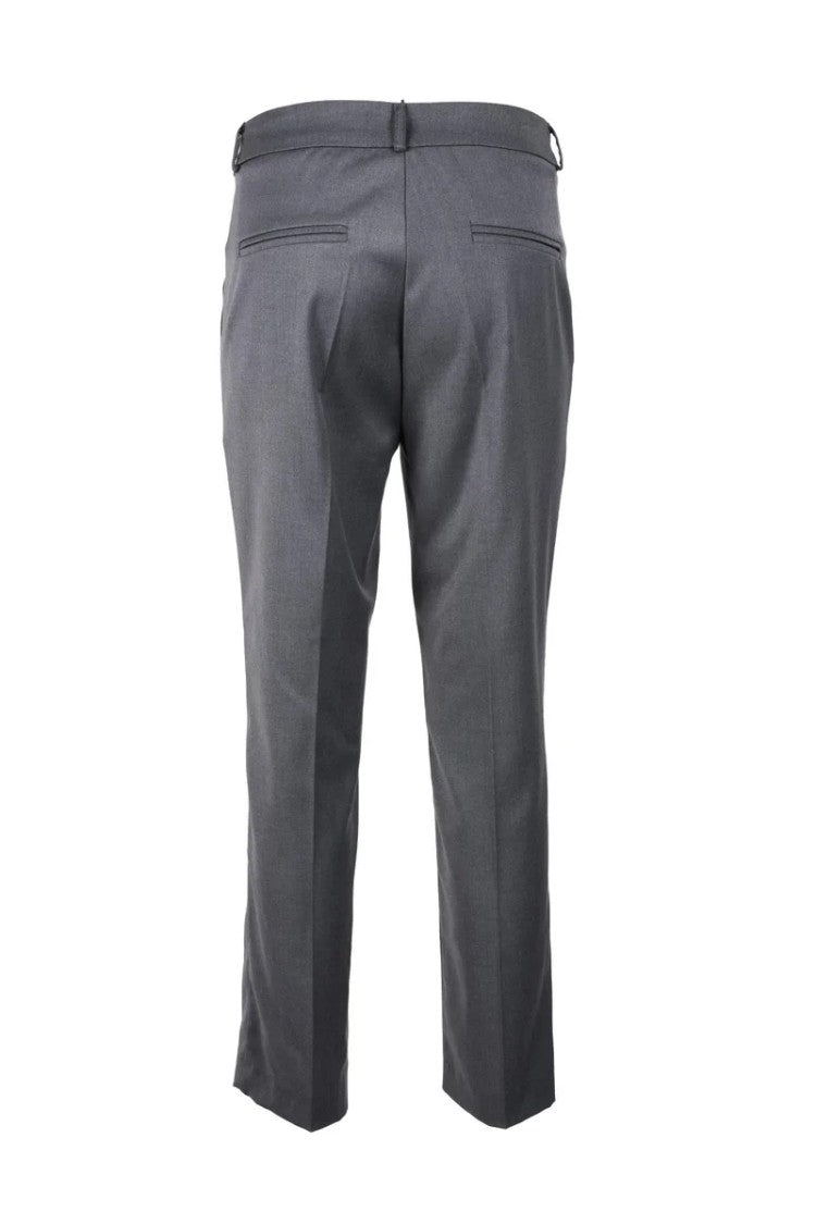 Etichetta Nera* Mid-Rise Tailored Stretch Trousers With Front Creases