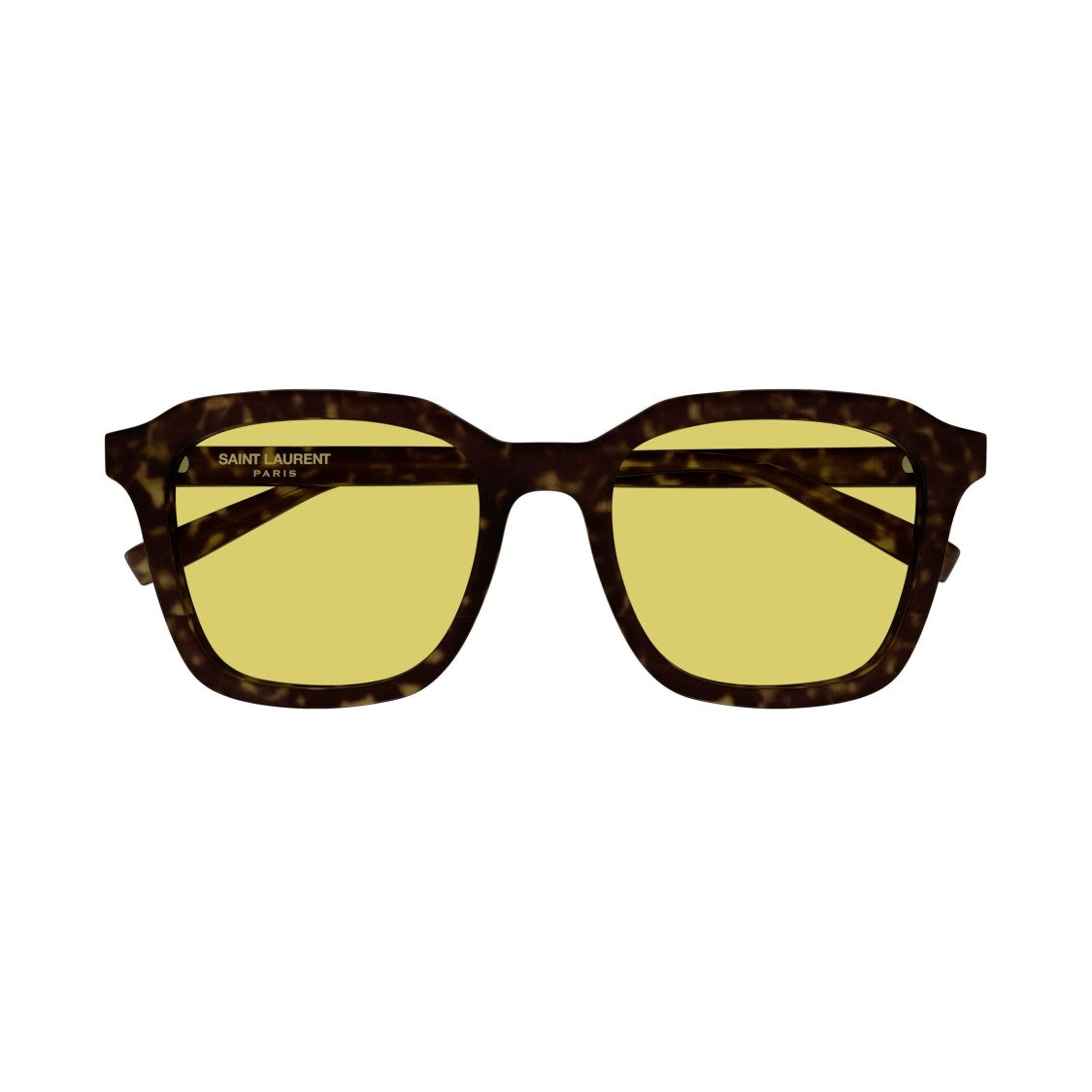 Saint Laurent Bold Square Frame Tortoiseshell Sunglasses