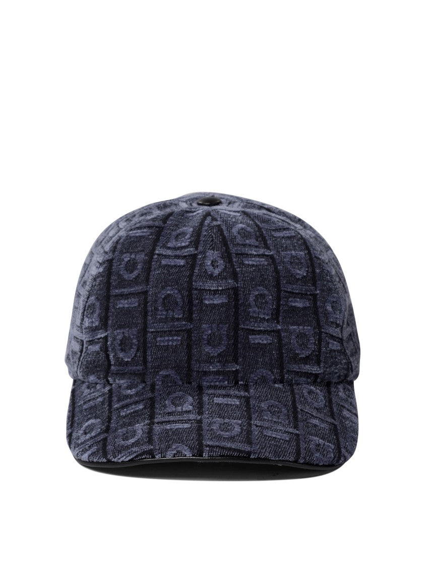 Ferragamo Structured Cap With Textured Geometric Pattern