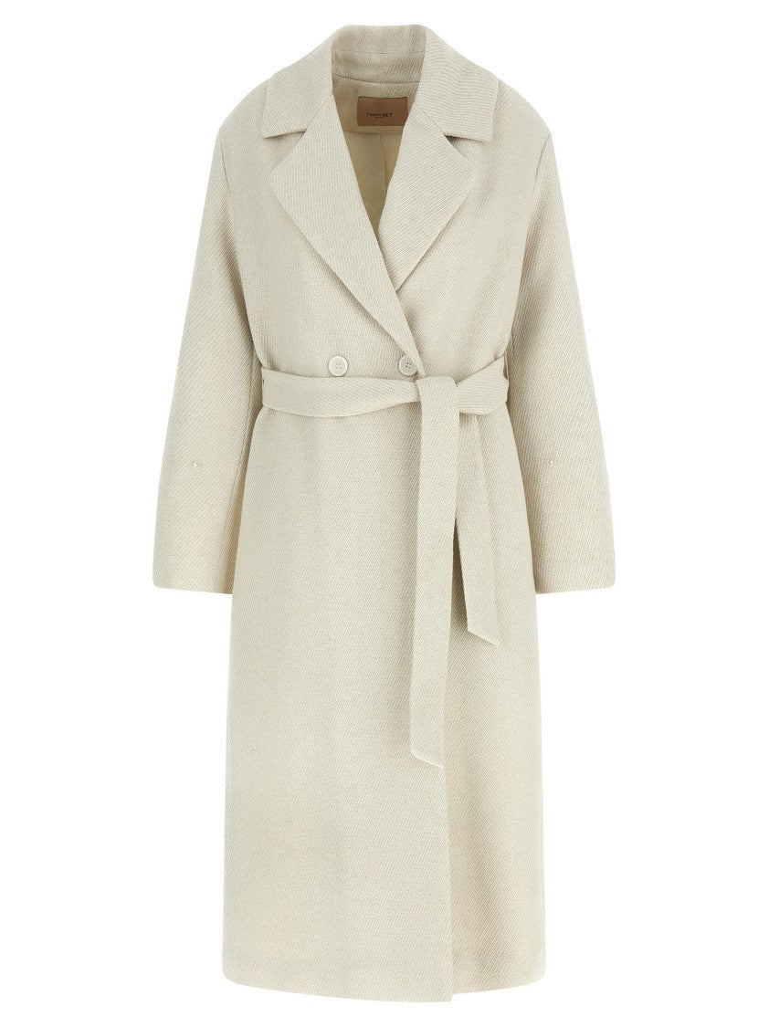 Twin-Set Lamé Thread Coat