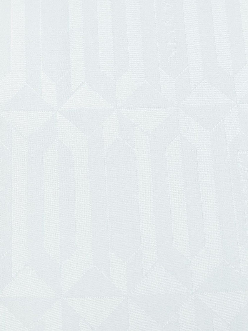 Lanvin Patterned Jacquard Scarf With Frayed Edges