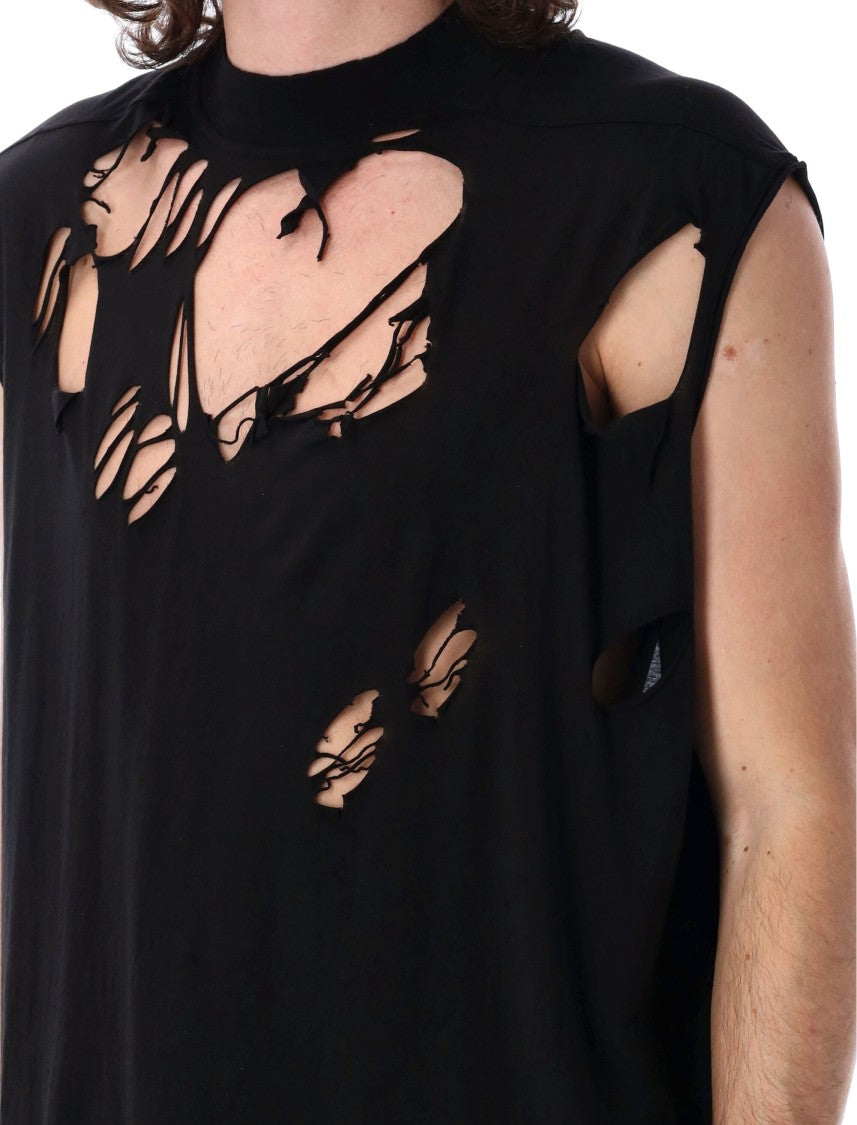 Drkshdw By Rick Owens Ripped Detail Sleeveless Tarp Tee
