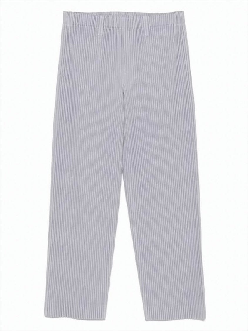 Homme Plissé Issey Miyake Pleated Relaxed Fit Pants With Subtle Vertical Stripes