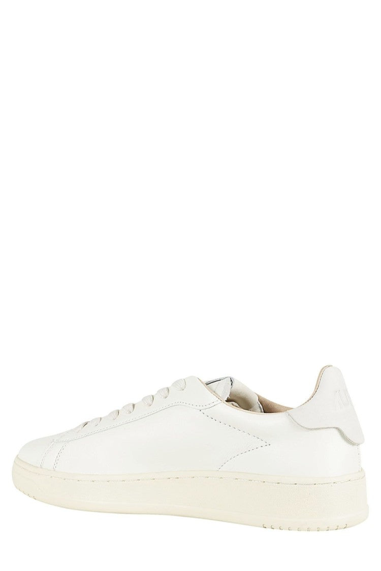 Autry Cream Dallas Low Side-Logo Leather Sneakers
