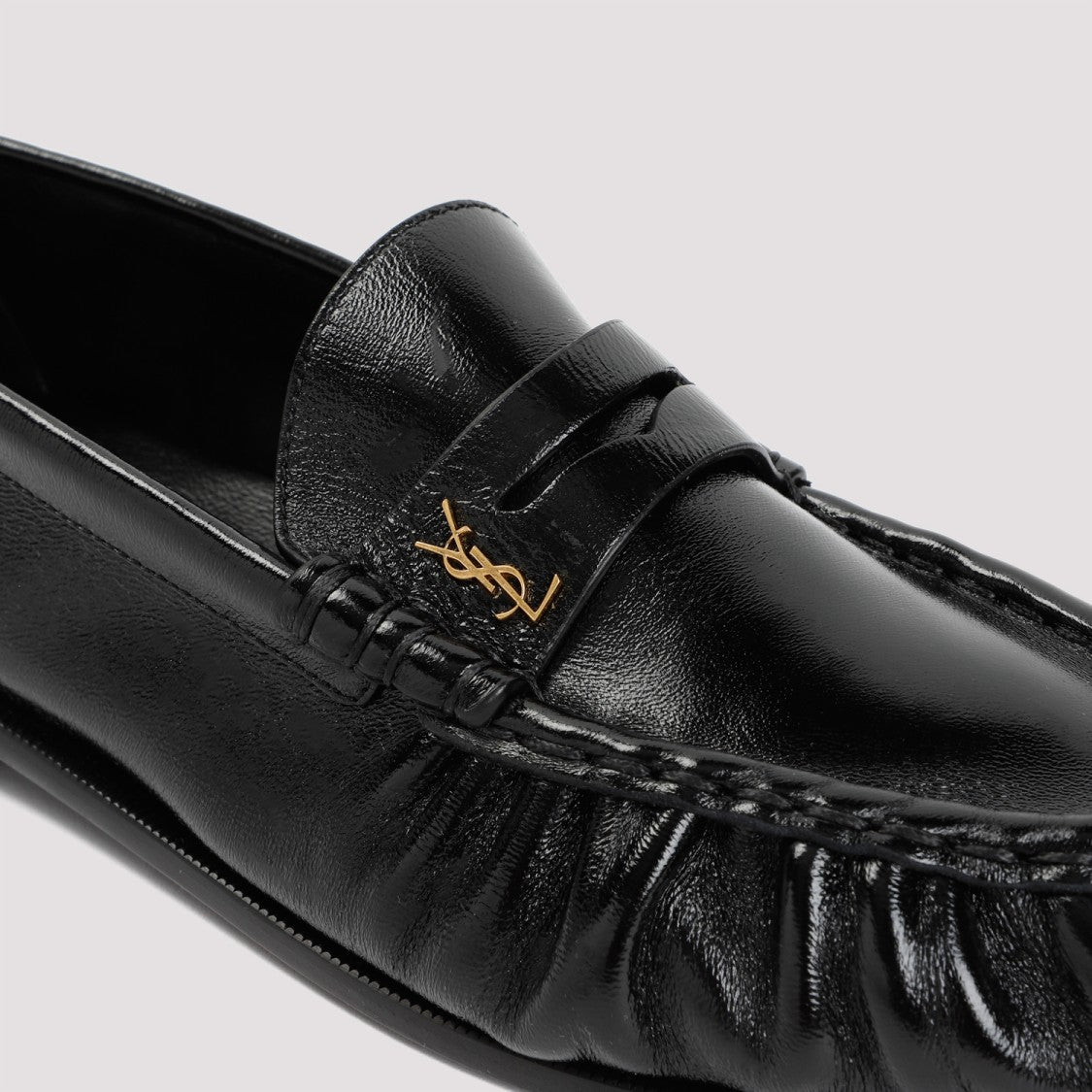 Saint Laurent 15 Black Lamb Leather Le Loafers