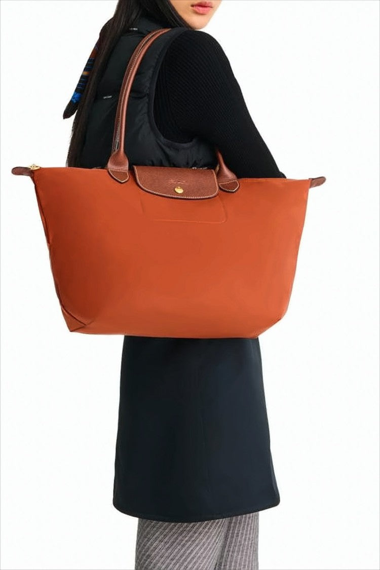 Longchamp Spacious Orange Tote Bag