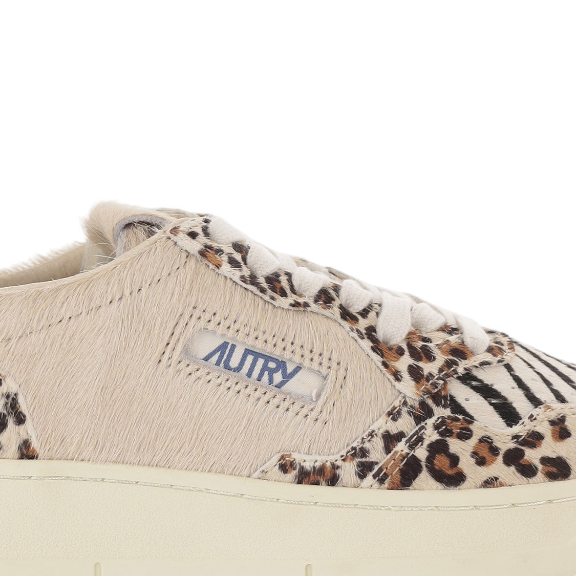 Autry Animal Print Sneakers With Textured Fur Finish