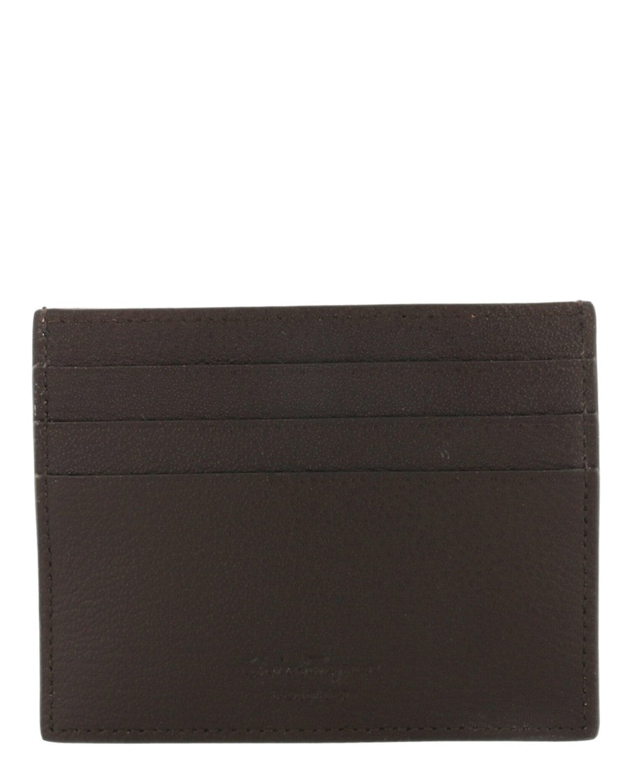 Ferragamo Textured Gancini Card Holder
