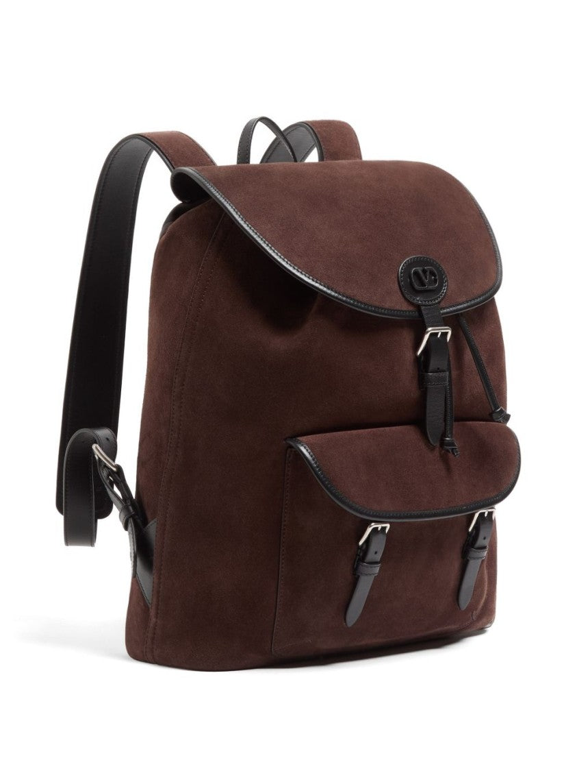 Valentino Garavani Antibes Structured Suede Backpack