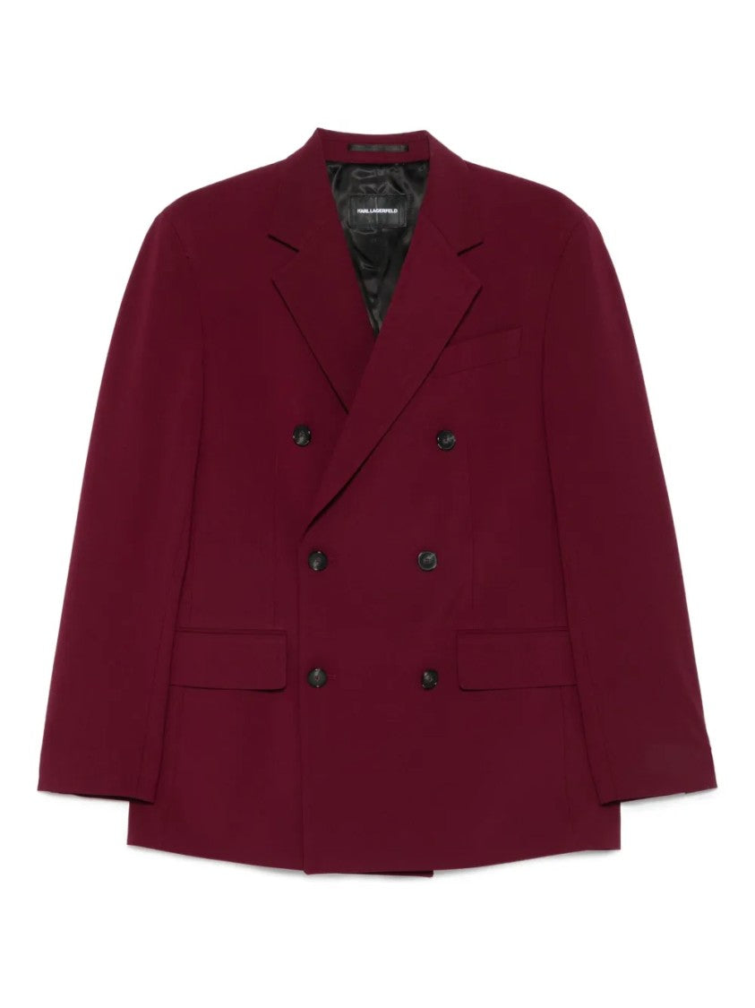 Karl Lagerfeld Black Tailored Structured Minimalist Blazer