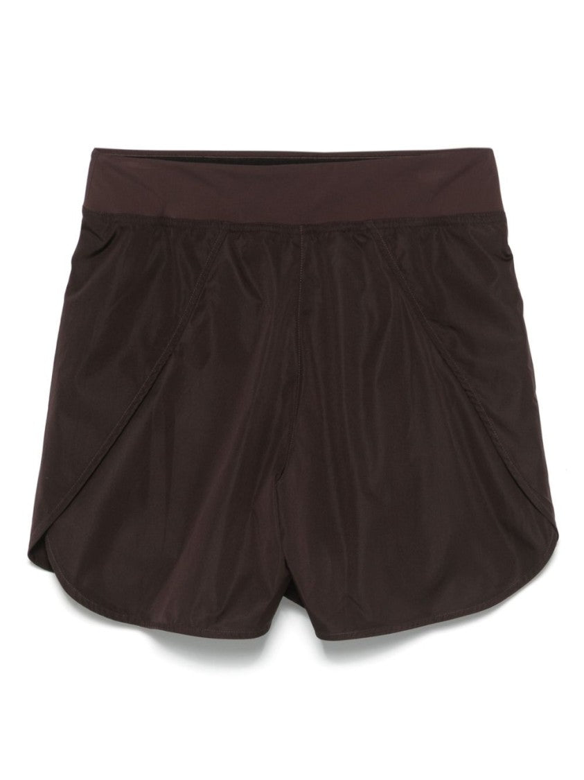 Jil Sander Lightweight Brown Shorts With Wide Waistband