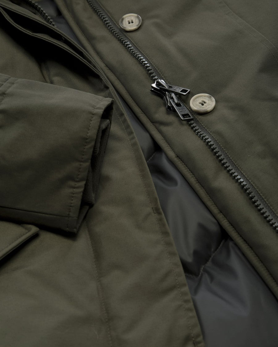 Woolrich Green Arctic Parka With Removable Fur