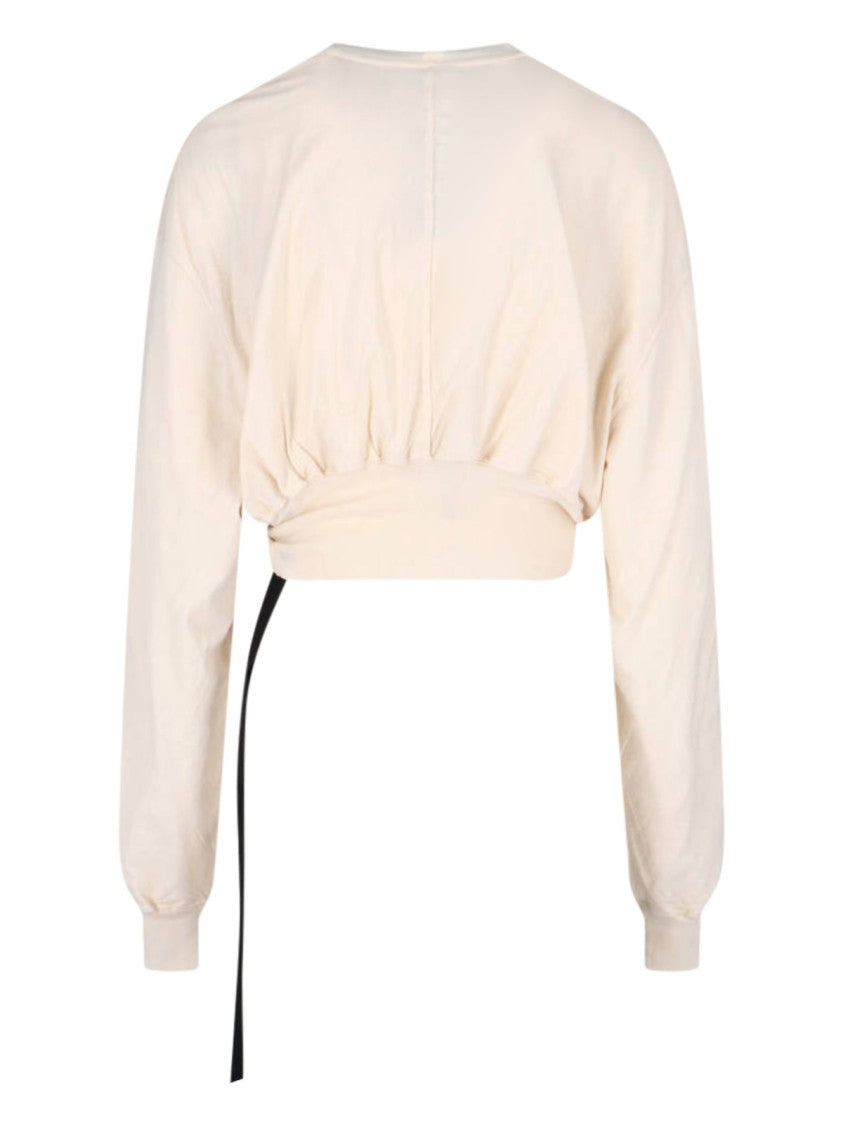 Drkshdw By Rick Owens "Classic Mini" Crop T-Shirt – Ivory