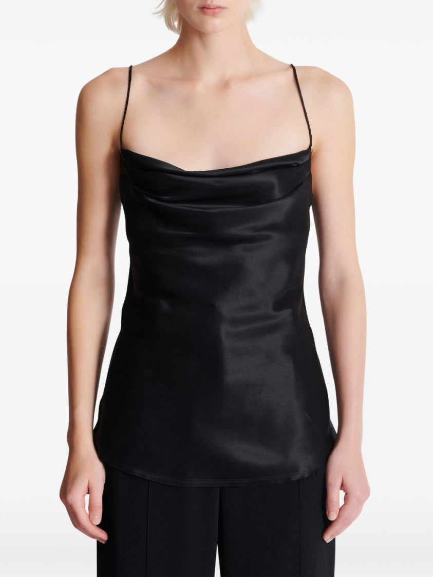 Balmain Black Thin Strap Square Back Top
