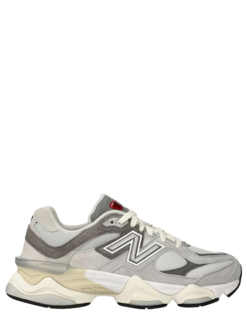New Balance Gray 9060 Suede-Blend Retro-Futuristic Sneakers