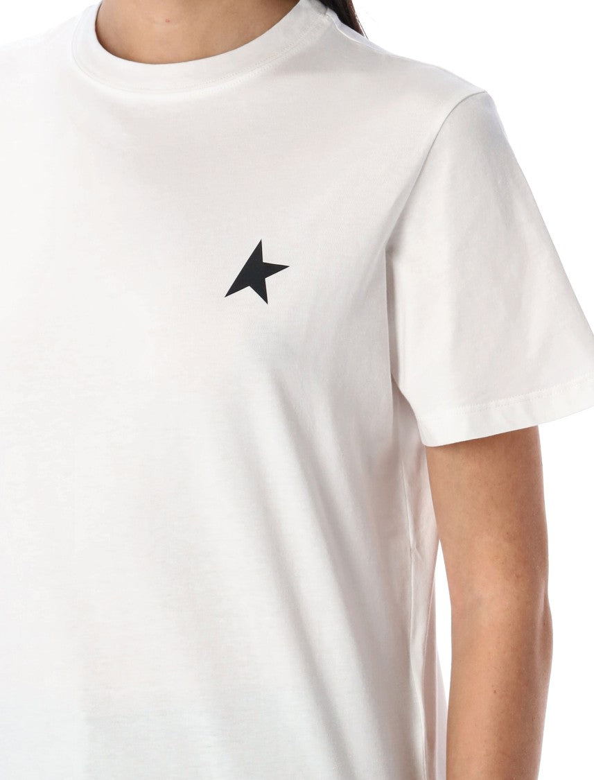 Golden Goose Classic White T-Shirt With Subtle Star Graphic