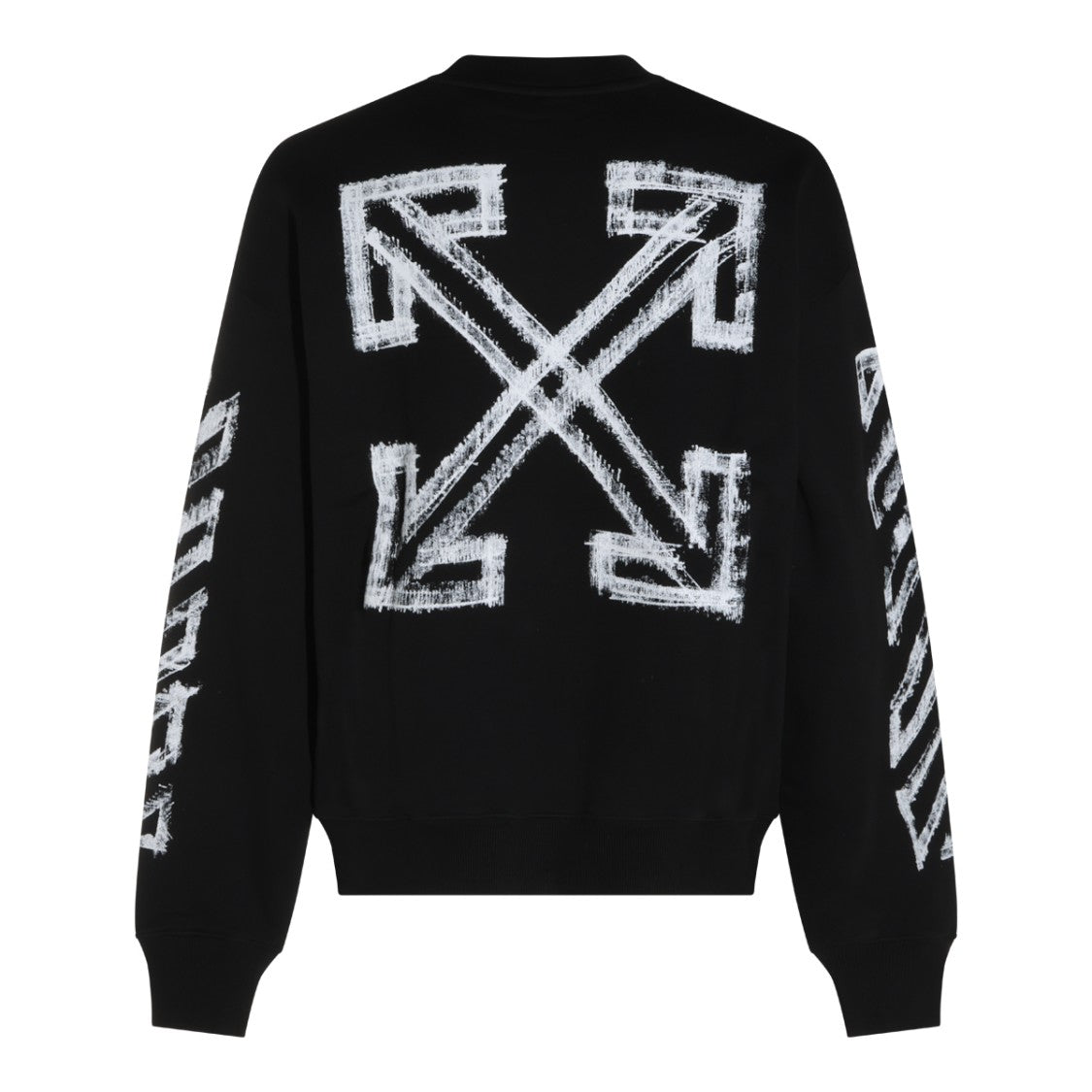 Off-White Black Cotton Crewneck Sweatshirt