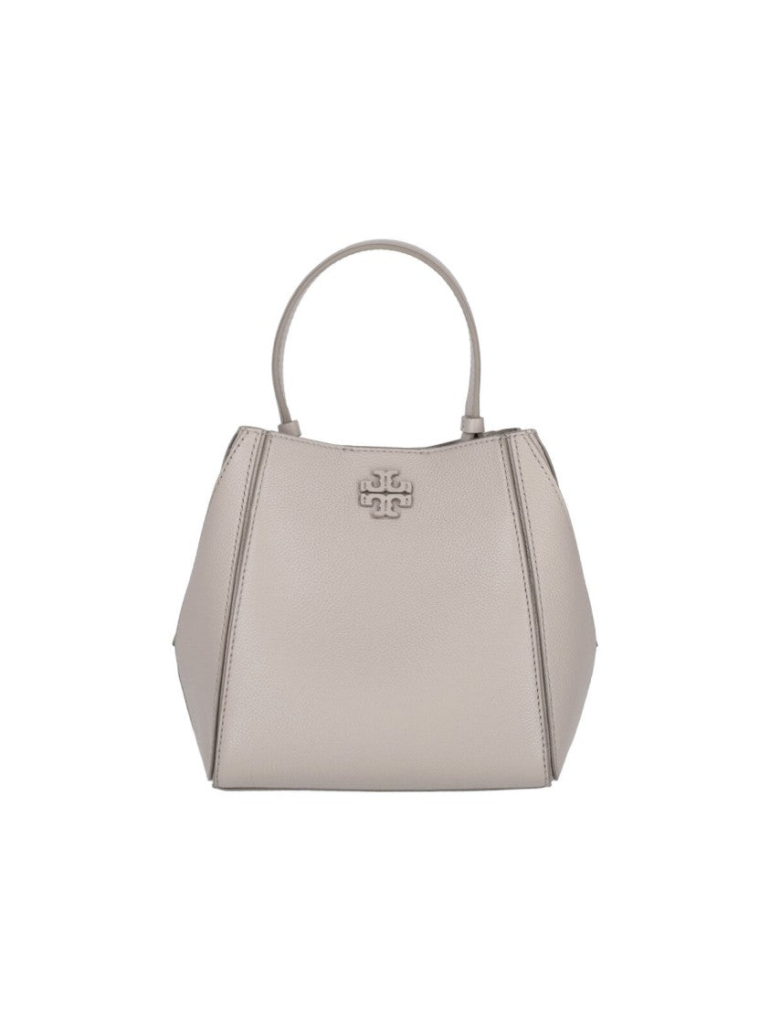 Tory Burch Structured Beige Handbag With Top Handle