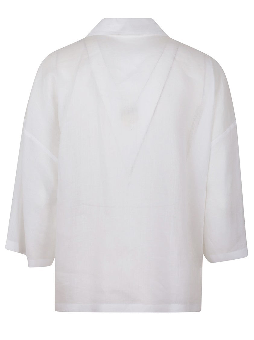 Max Mara Relaxed Fit Shirt With Cut-Out Embroidery