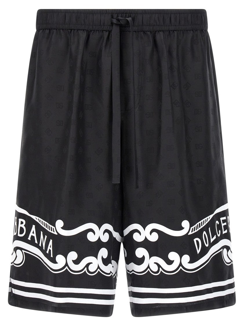Dolce & Gabbana Bandana Silk Bermuda Shorts