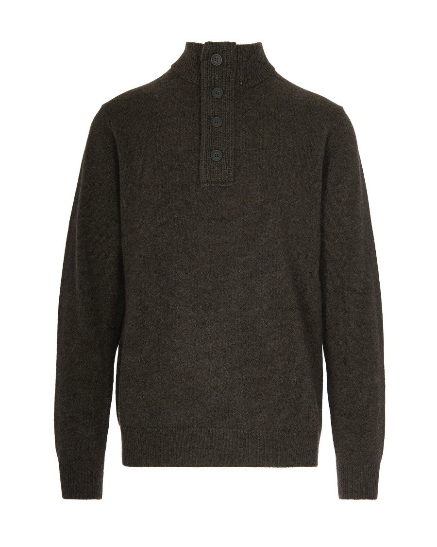 Barbour Seaweed Pure Lambswool Half-Zip Sweater