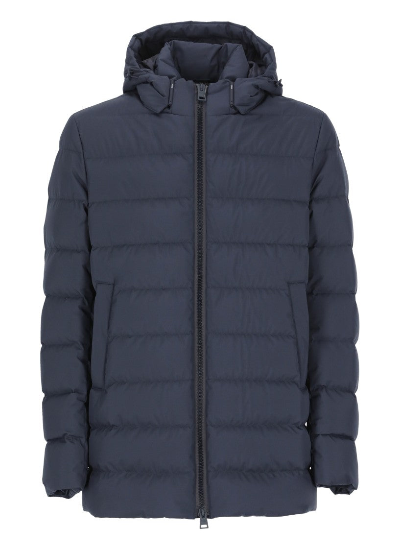 Herno Blue Quilted Down Jacket