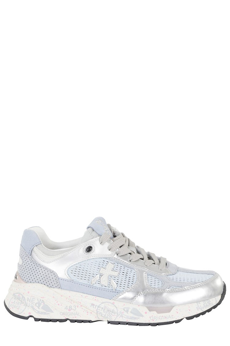 Premiata Blue Mased 8205 Suede-Trim Polyester Sneakers