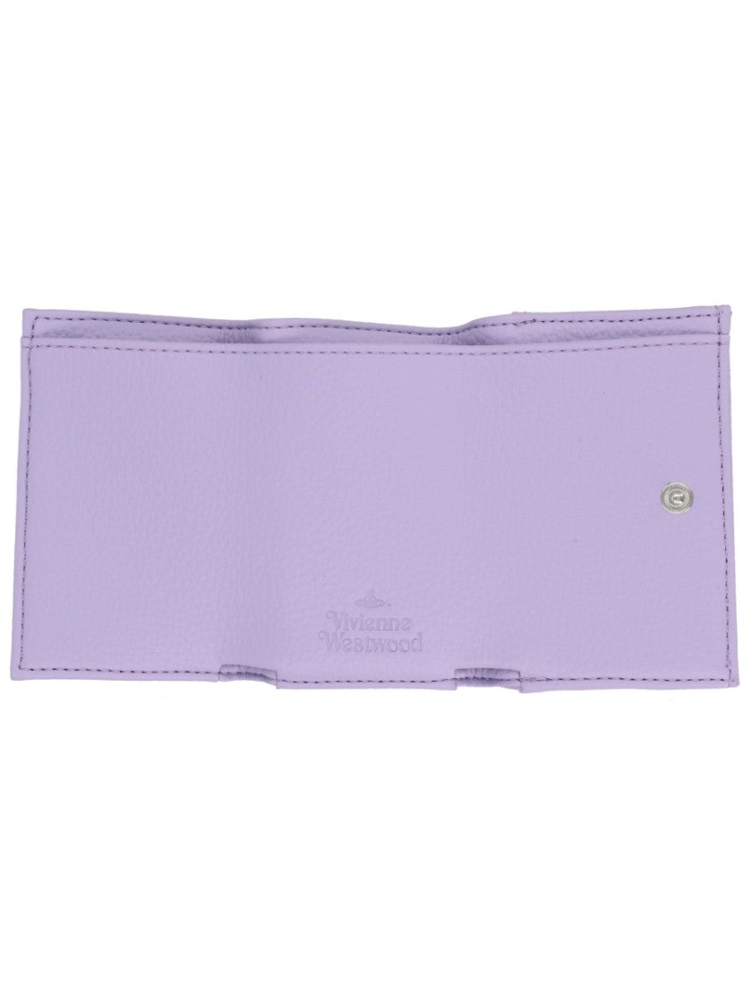 Vivienne Westwood Purple Envelope Metallic Emblem Wallet