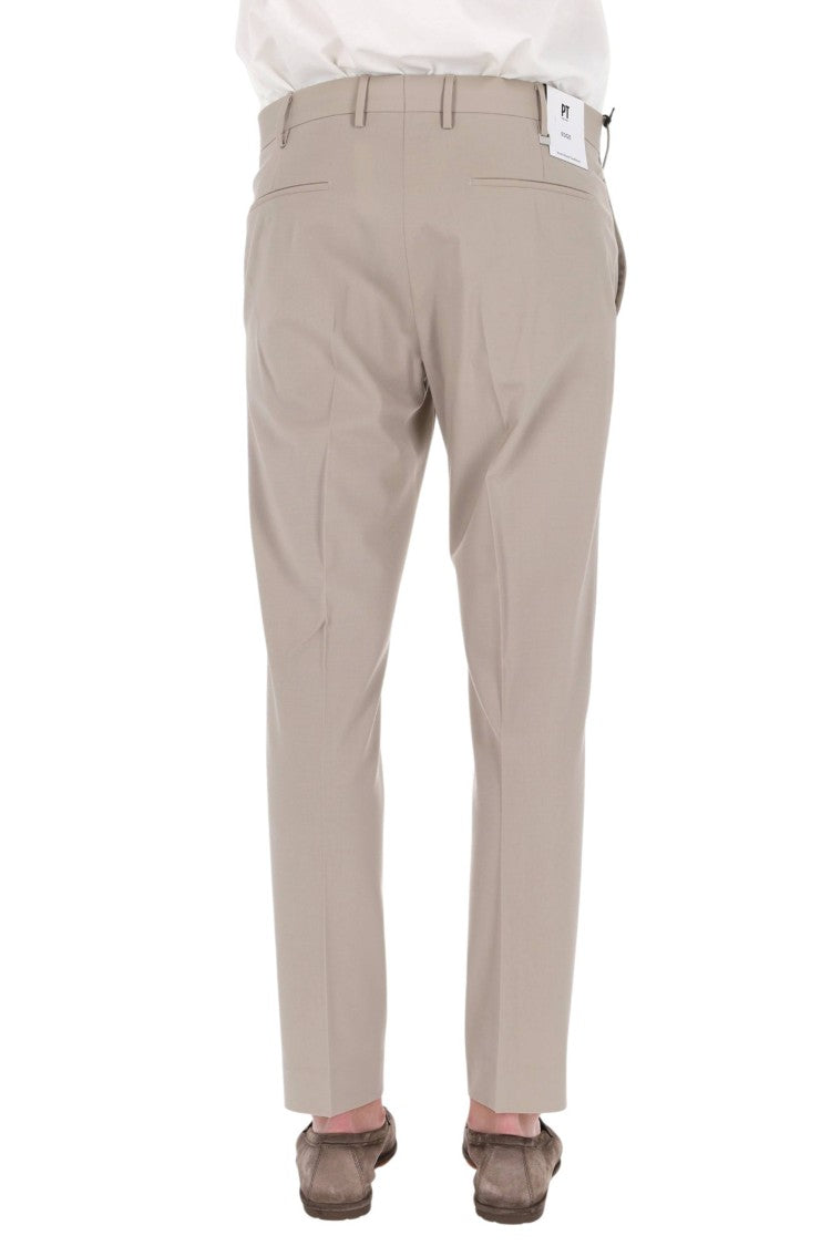 Pt Torino Dieci Fit Tropical Wool Trousers